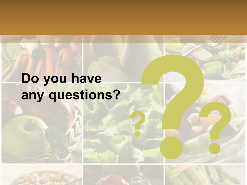 Healthy Vegetables And Fruit Food - Collage PowerPoint Template