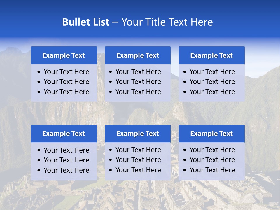 Machu Picchu In Morning Light PowerPoint Template