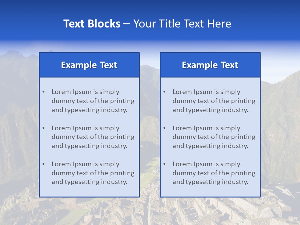 Machu Picchu In Morning Light PowerPoint Template