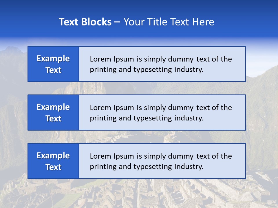 Machu Picchu In Morning Light PowerPoint Template