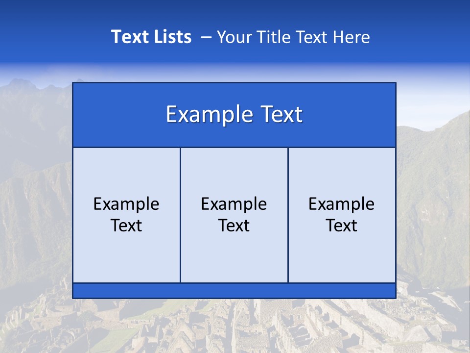 Machu Picchu In Morning Light PowerPoint Template