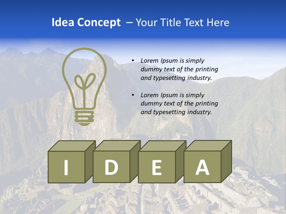 Machu Picchu In Morning Light PowerPoint Template