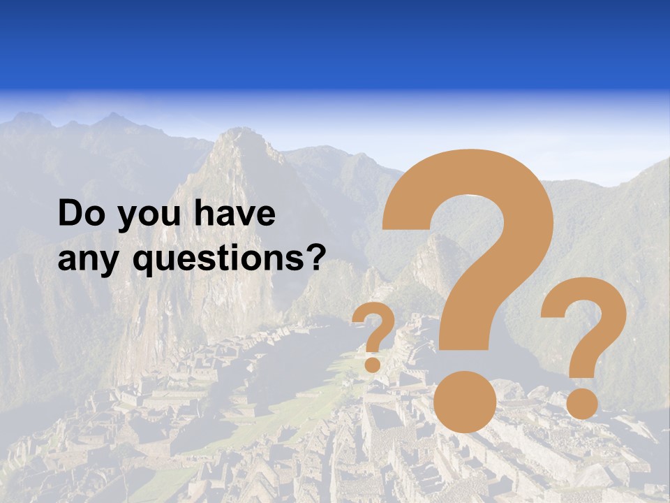 Machu Picchu In Morning Light PowerPoint Template