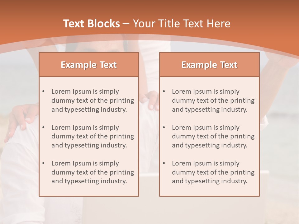 Happy Beach Couple On A Laptop During Vacation PowerPoint Template