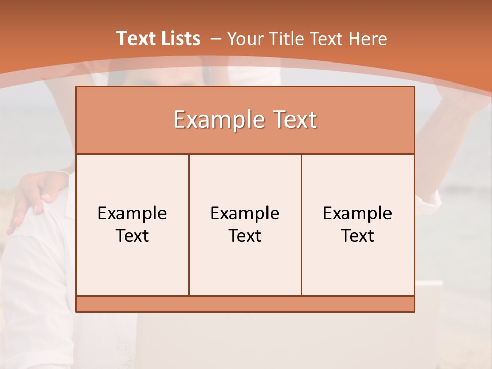 Happy Beach Couple On A Laptop During Vacation PowerPoint Template