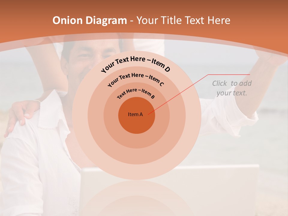 Happy Beach Couple On A Laptop During Vacation PowerPoint Template