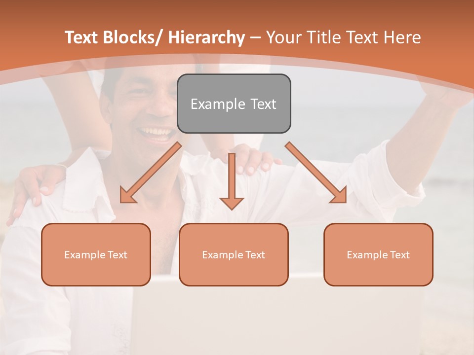 Happy Beach Couple On A Laptop During Vacation PowerPoint Template