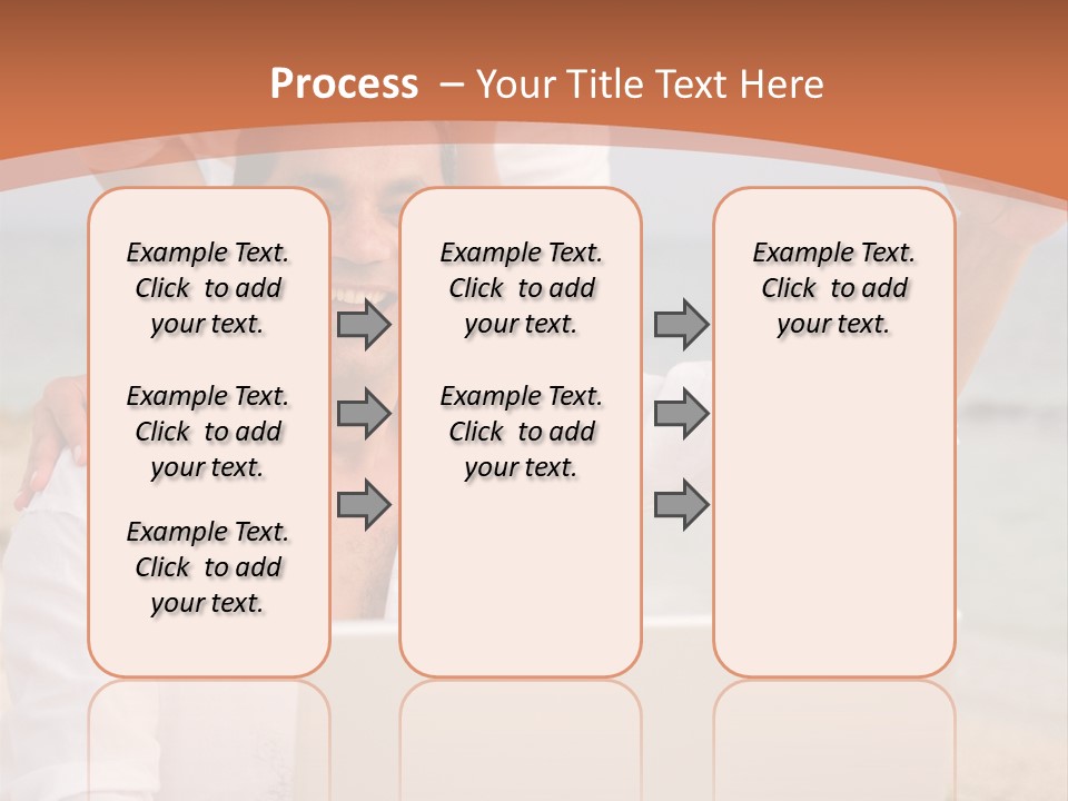 Happy Beach Couple On A Laptop During Vacation PowerPoint Template
