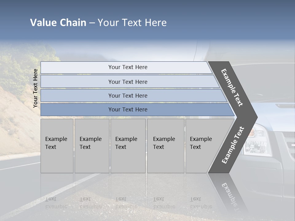 Motor Home Near The Road. Europe Travel Series. PowerPoint Template
