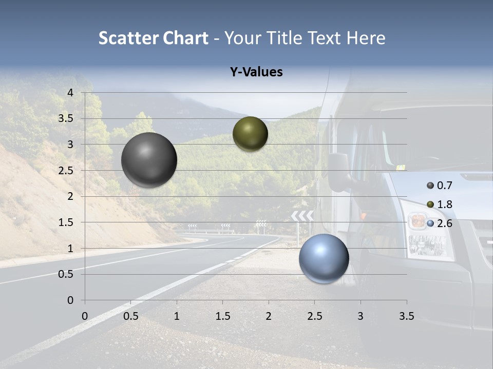 Motor Home Near The Road. Europe Travel Series. PowerPoint Template