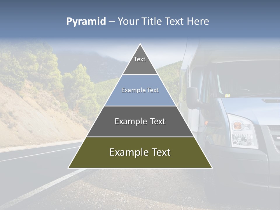 Motor Home Near The Road. Europe Travel Series. PowerPoint Template