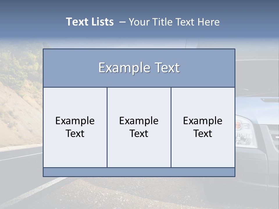Motor Home Near The Road. Europe Travel Series. PowerPoint Template