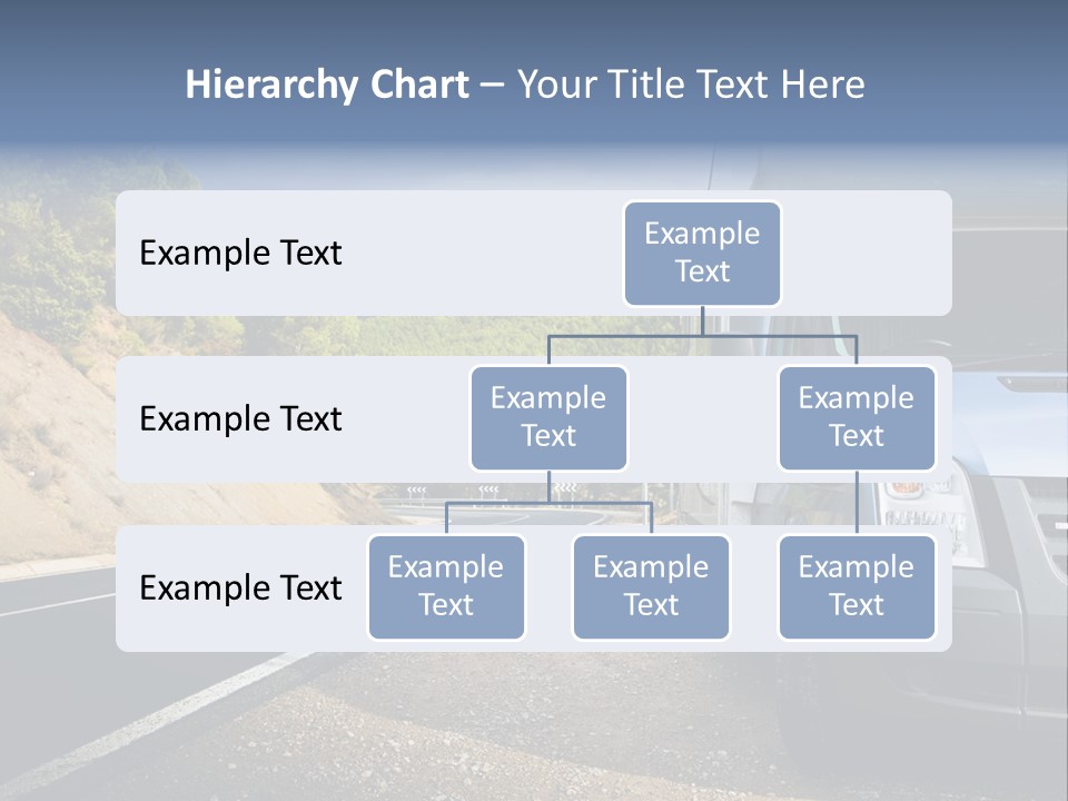 Motor Home Near The Road. Europe Travel Series. PowerPoint Template