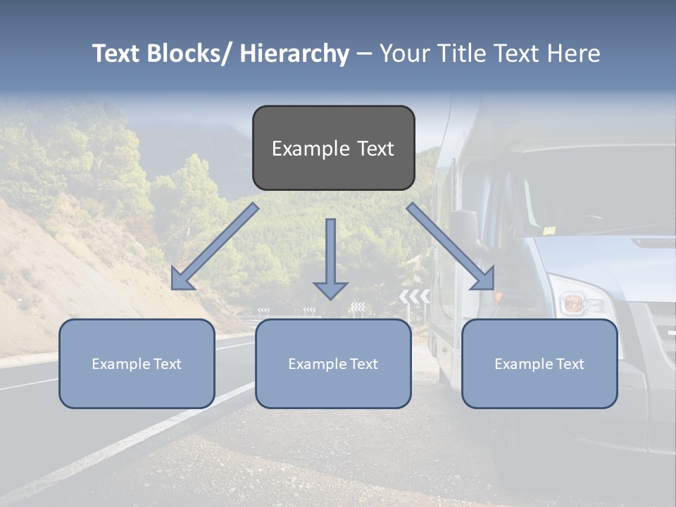 Motor Home Near The Road. Europe Travel Series. PowerPoint Template