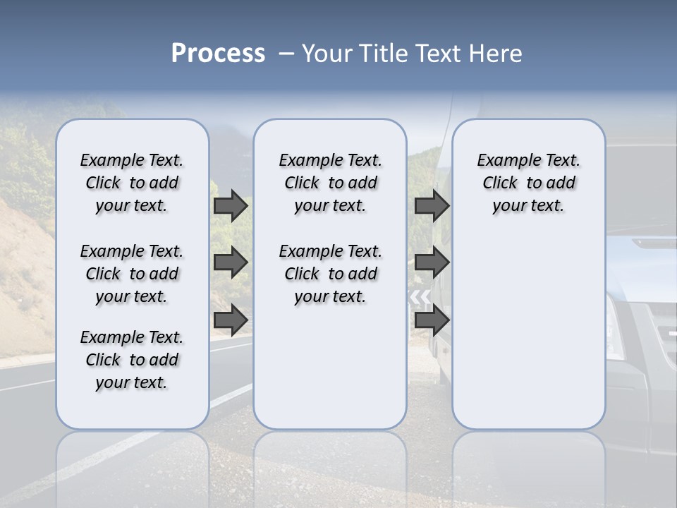 Motor Home Near The Road. Europe Travel Series. PowerPoint Template