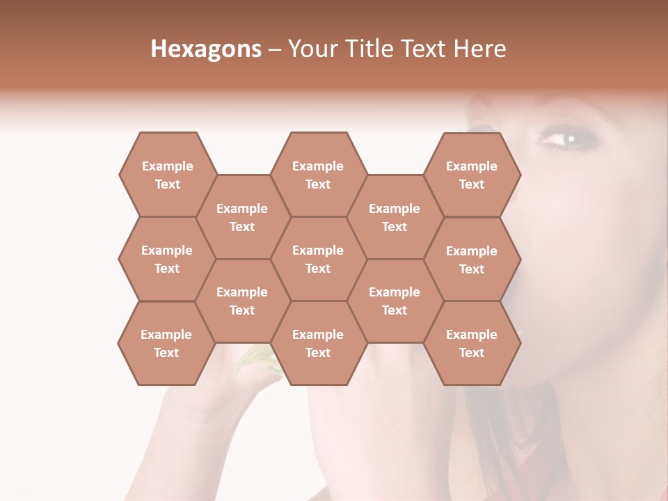 Woman Eating Hamburger PowerPoint Template