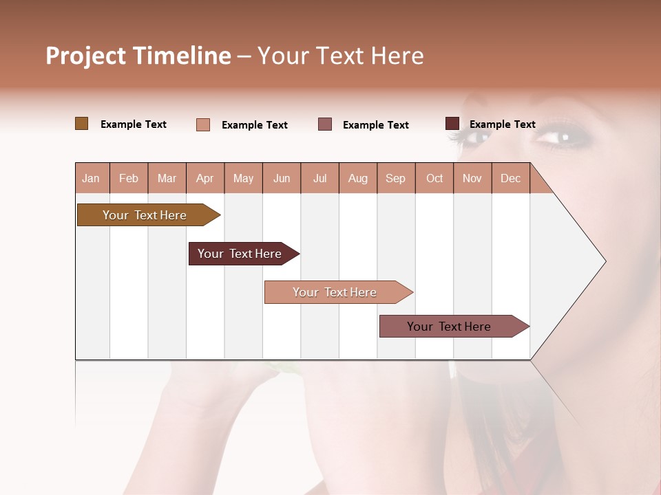 Woman Eating Hamburger PowerPoint Template