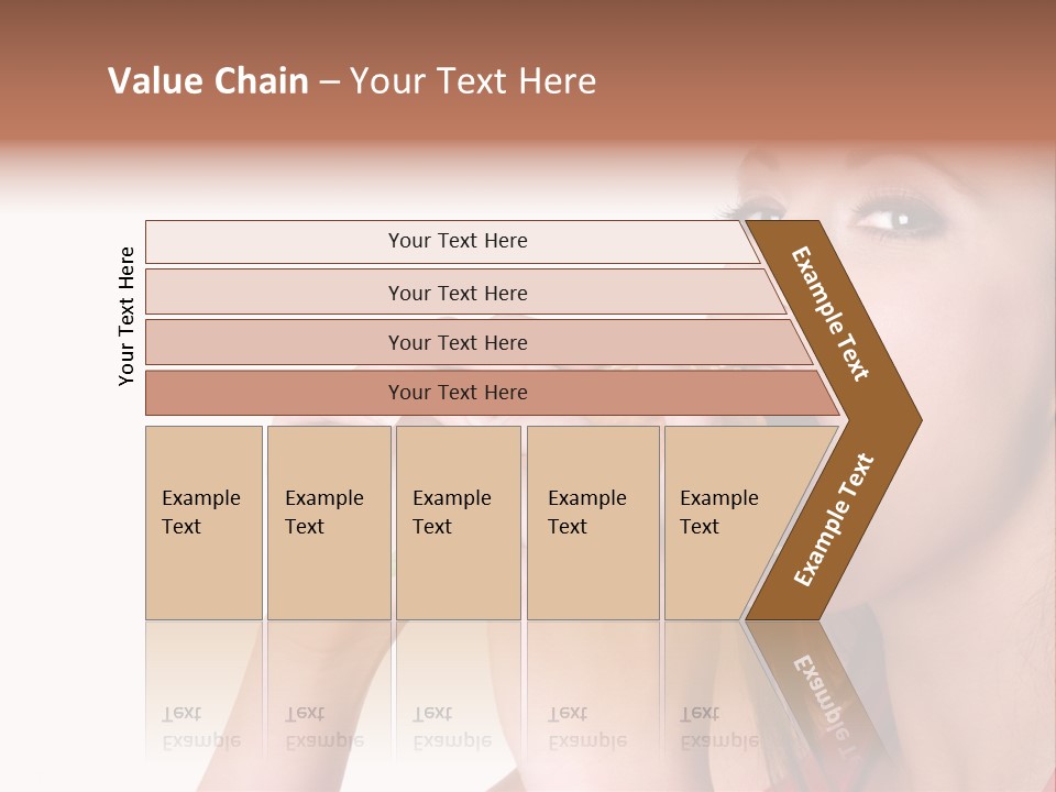 Woman Eating Hamburger PowerPoint Template