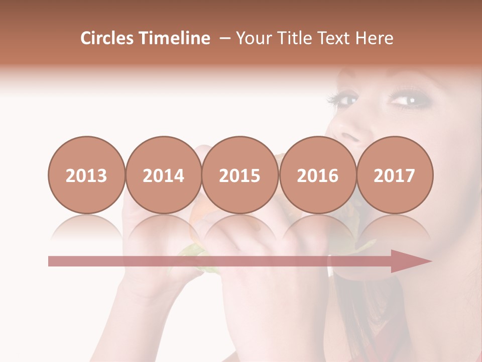 Woman Eating Hamburger PowerPoint Template