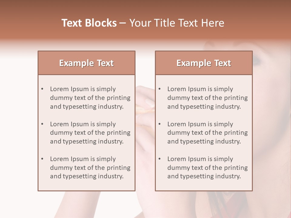 Woman Eating Hamburger PowerPoint Template