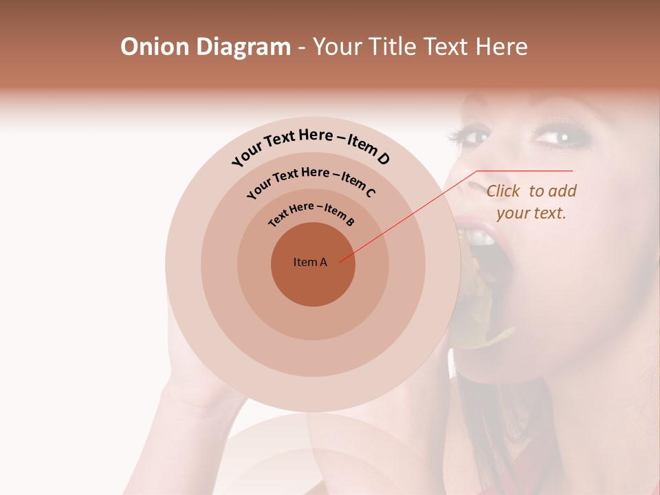 Woman Eating Hamburger PowerPoint Template