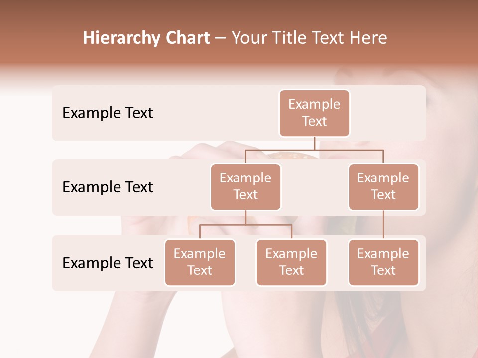 Woman Eating Hamburger PowerPoint Template