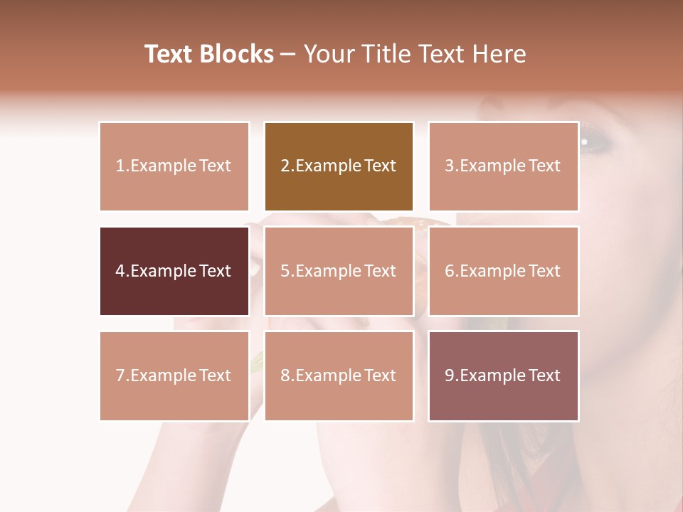 Woman Eating Hamburger PowerPoint Template