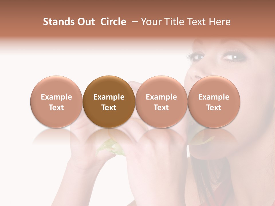 Woman Eating Hamburger PowerPoint Template