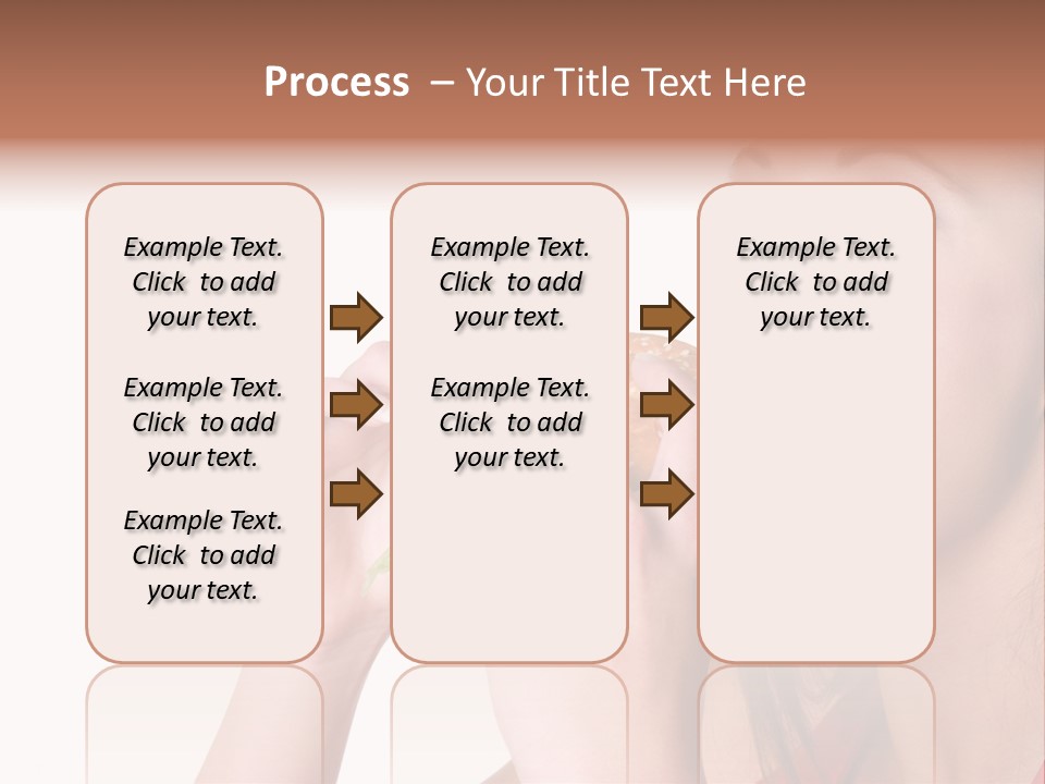 Woman Eating Hamburger PowerPoint Template