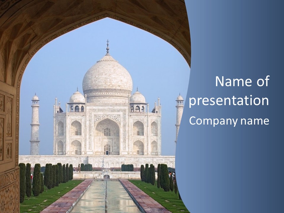 Taj Mahal (Agra, India) PowerPoint Template