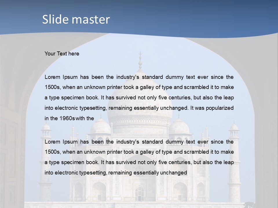 Taj Mahal (Agra, India) PowerPoint Template