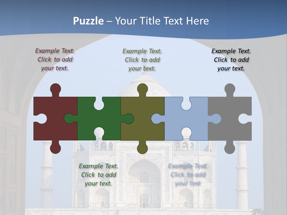 Taj Mahal (Agra, India) PowerPoint Template