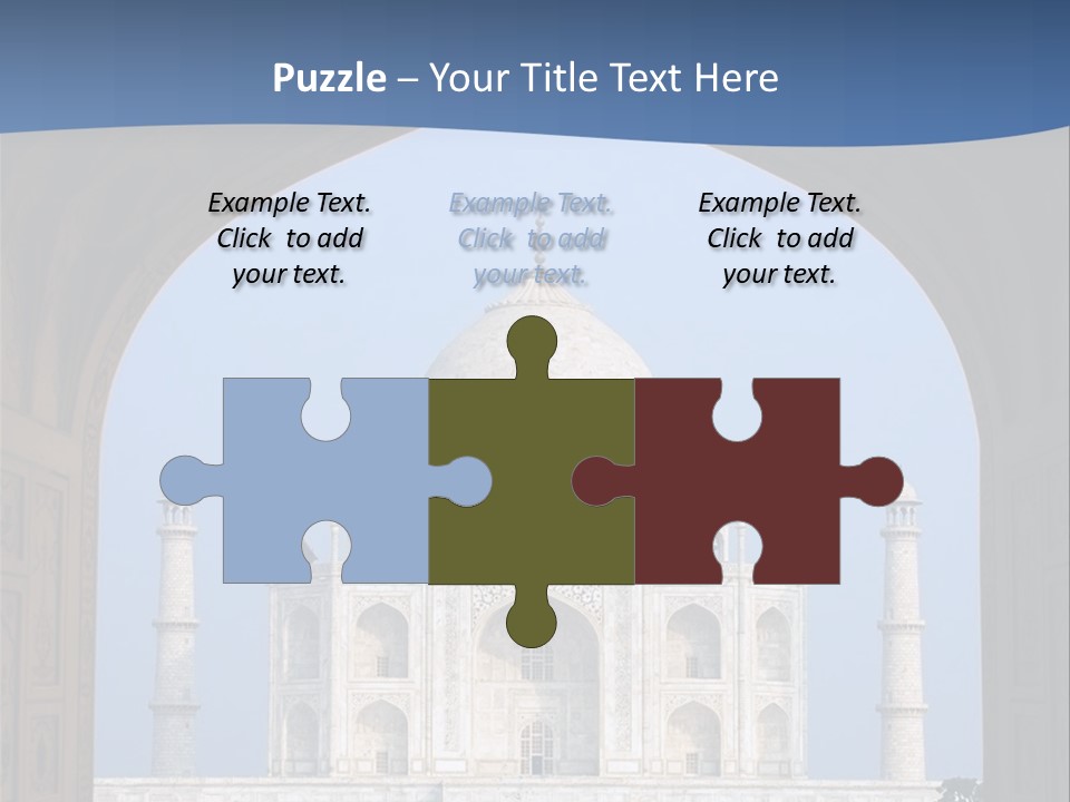 Taj Mahal (Agra, India) PowerPoint Template