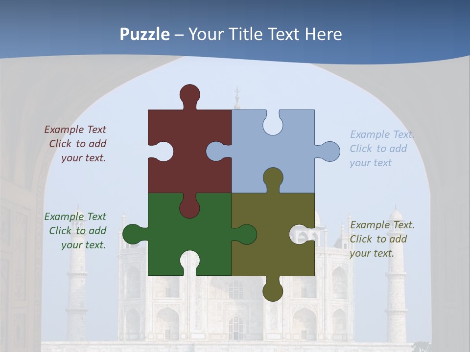 Taj Mahal (Agra, India) PowerPoint Template
