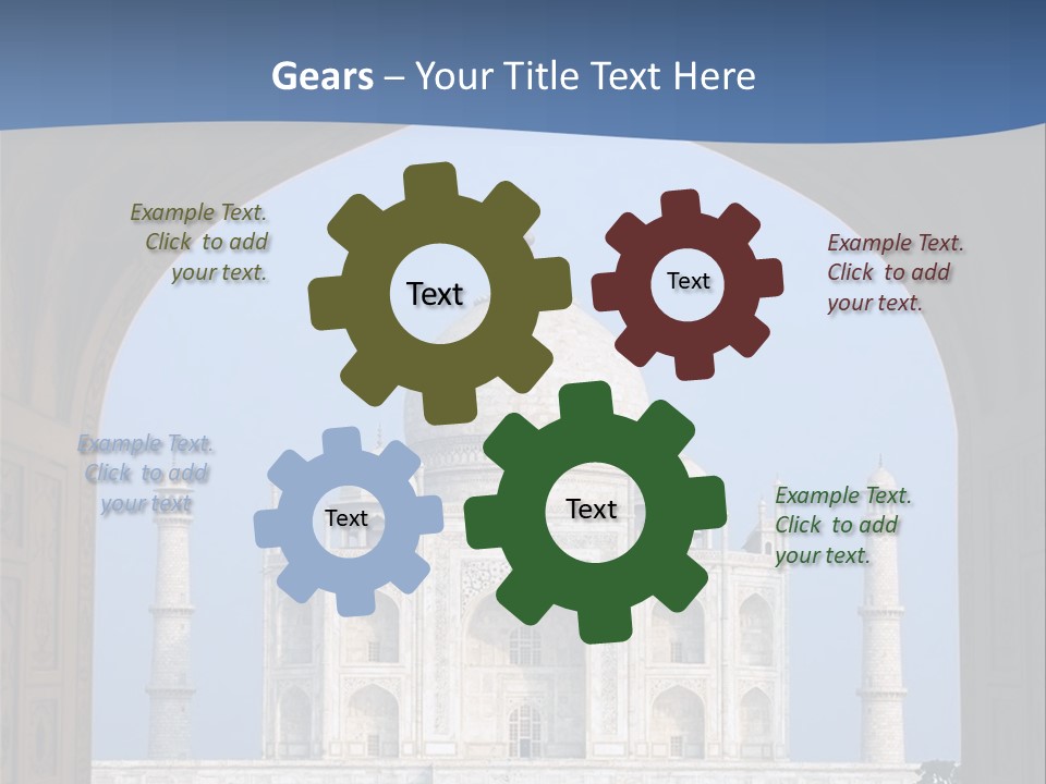 Taj Mahal (Agra, India) PowerPoint Template