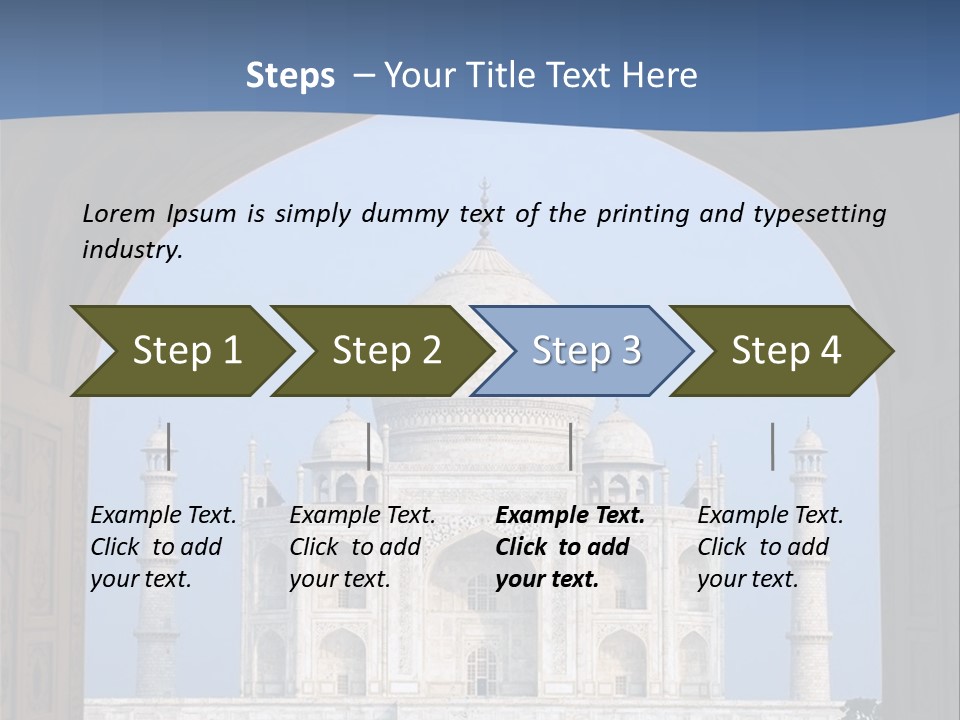 Taj Mahal (Agra, India) PowerPoint Template