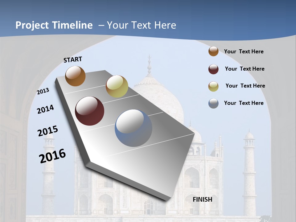 Taj Mahal (Agra, India) PowerPoint Template