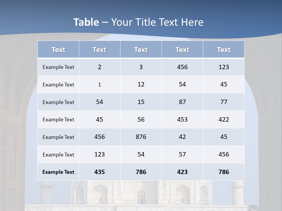 Taj Mahal (Agra, India) PowerPoint Template
