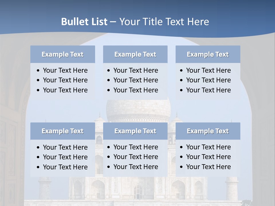 Taj Mahal (Agra, India) PowerPoint Template