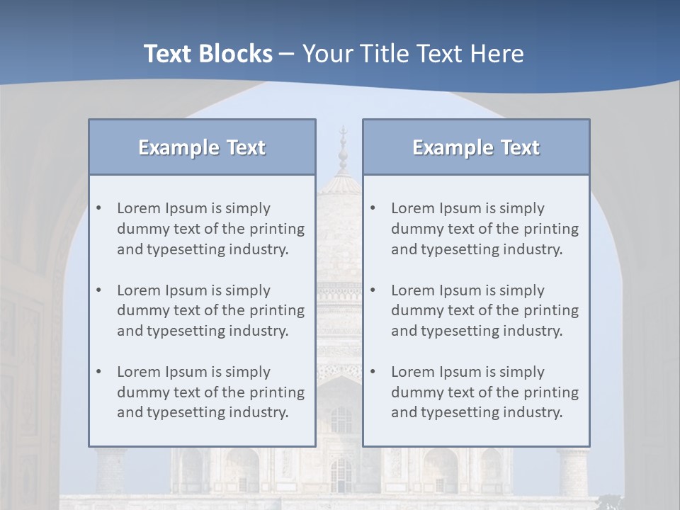 Taj Mahal (Agra, India) PowerPoint Template