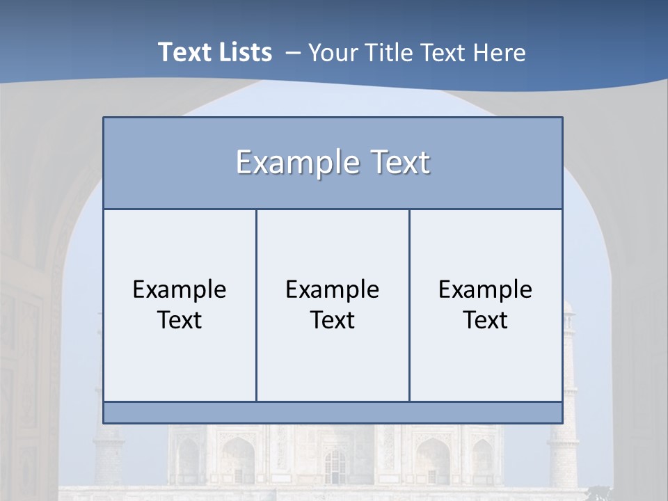 Taj Mahal (Agra, India) PowerPoint Template