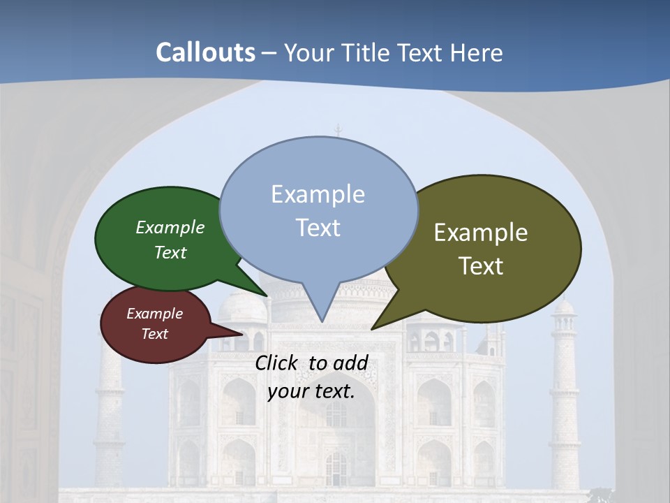 Taj Mahal (Agra, India) PowerPoint Template