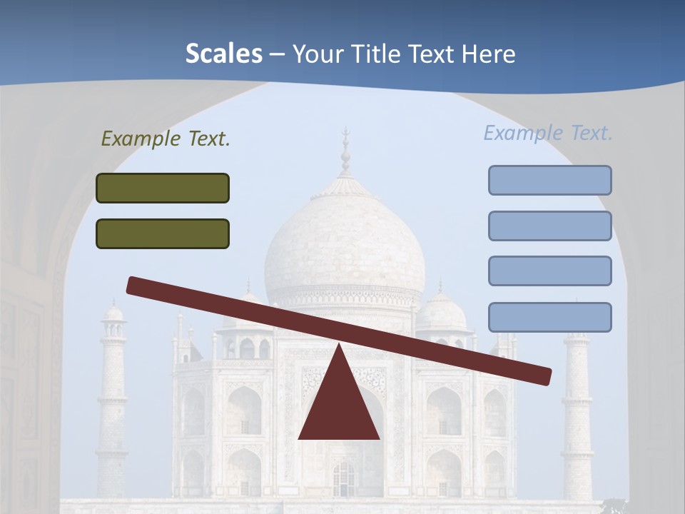 Taj Mahal (Agra, India) PowerPoint Template