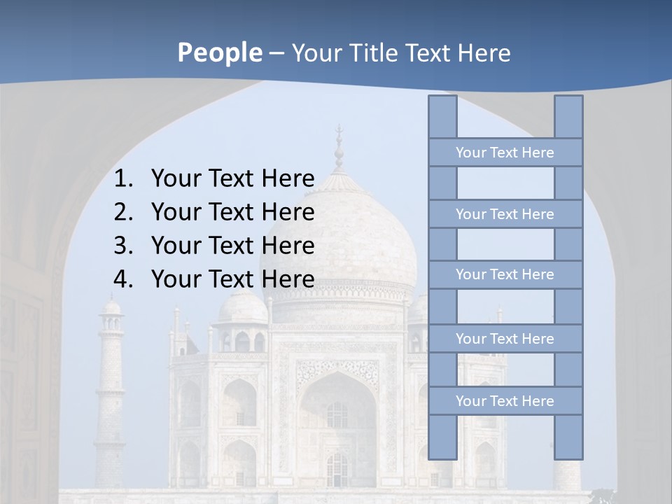 Taj Mahal (Agra, India) PowerPoint Template