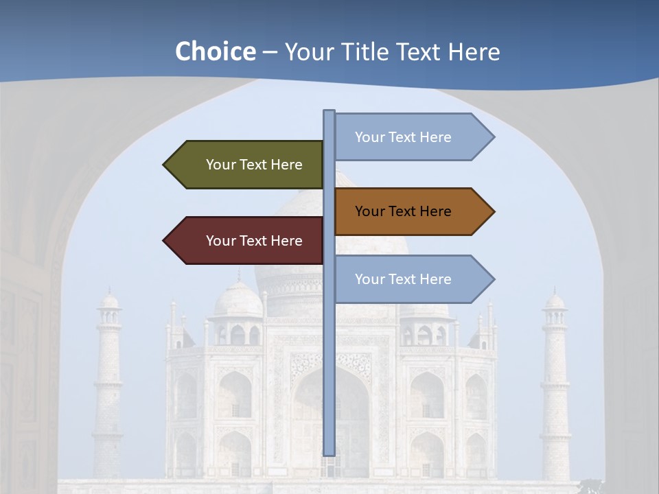 Taj Mahal (Agra, India) PowerPoint Template