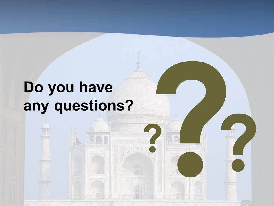 Taj Mahal (Agra, India) PowerPoint Template