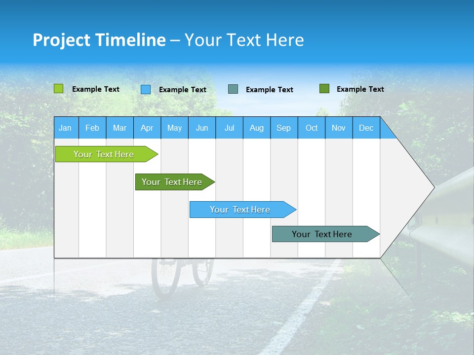 Three Bikers On Forest Road PowerPoint Template