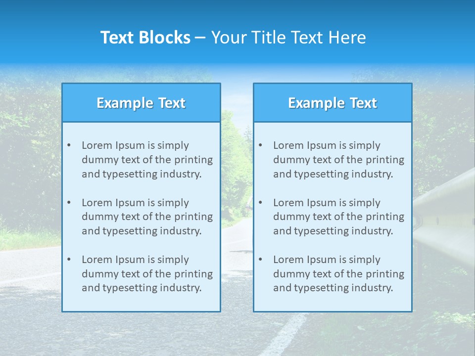 Three Bikers On Forest Road PowerPoint Template