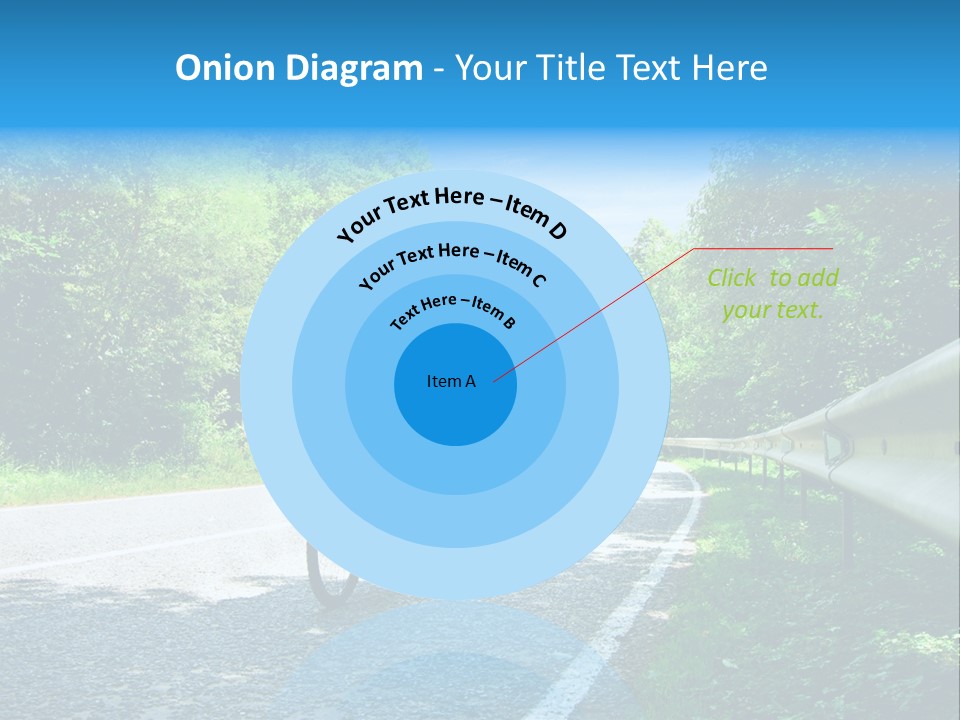 Three Bikers On Forest Road PowerPoint Template