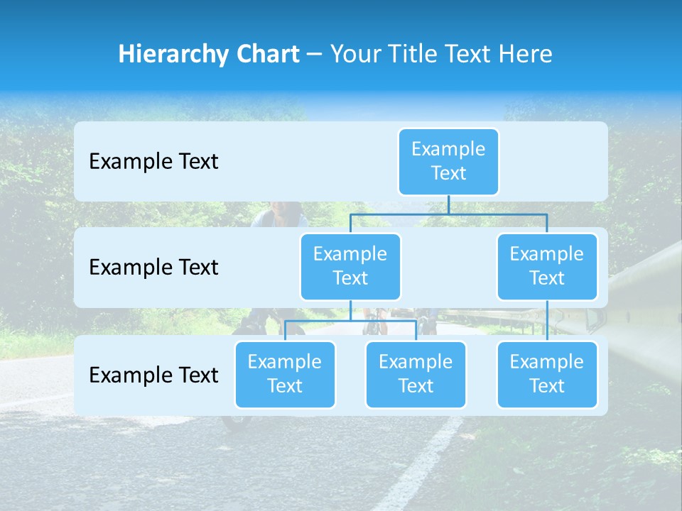 Three Bikers On Forest Road PowerPoint Template